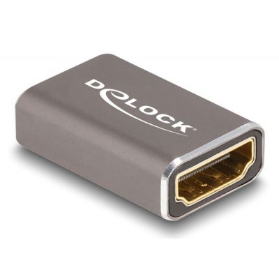 DELOCK αντάπτορας HDMI 60078 με Ethernet, 8K/60Hz, μεταλλικός, γκρι | Λοιπά Καλώδια, Adaptors & Μετατροπείς στο smart-tech.gr