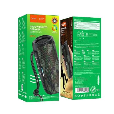 Φορητό Ηχείο Wireless Hoco HC16 Vocal Sports BT 5.3 1200mAh 2x5W με USB Micro SD 3.5mm FM και LED Καμουφλάζ | Φορητά Ασύρματα Ηχεία Bluetooth στο smart-tech.gr