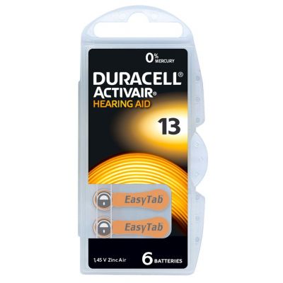 DURACELL μπαταρίες ακουστικών βαρηκοΐας Activair 13, 1.45V, 6τμχ | ΜΠΑΤΑΡΙΕΣ ΑΚΟΥΣΤΙΚΩΝ ΒΑΡΗΚΟΪΑΣ στο smart-tech.gr