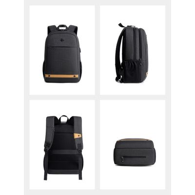 GOLDEN WOLF τσάντα πλάτης GB00375 με θήκη laptop 15.6", 19L, USB, μαύρη | Τσάντες & Σακίδια καθημερινής χρήσης στο smart-tech.gr