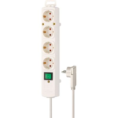 Πολύπριζο 4 θέσεων με διακόπτη και γωνιακό βύσμα 1153120100 BRENNENSTUHL λευκό Brennenstuhl | Πολύπριζα - Μπαλαντέζες στο smart-tech.gr