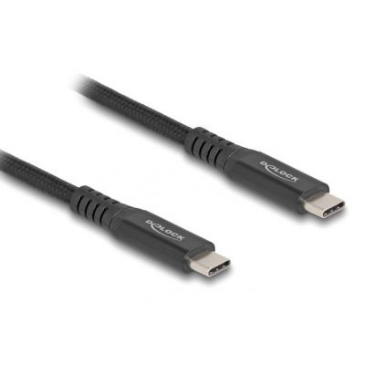 DELOCK καλώδιο USB-C 80023, 100W, 20 Gbps, 0.5m, USB4, E-Marker, μαύρο | Καλώδια USB-C (Type-C) στο smart-tech.gr