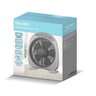 BRUNO ανεμιστήρας Box Fan BRN-0184, επιτραπέζιος/δαπέδου, 38W 32cm, γκρι | Ανεμιστήρες στο smart-tech.gr