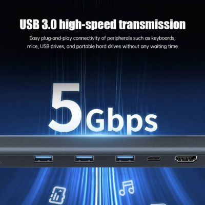 POWERTECH docking station PTR-0152, 10 θυρών, βάση laptop, USB-C, γκρι | CARD READERS στο smart-tech.gr