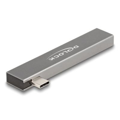 DELOCK USB hub 64274, 3x θυρών, 10Gbps, USB-C σύνδεση, γκρι | CARD READERS στο smart-tech.gr