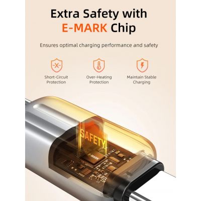 CABLETIME καλώδιο USB-C CT-CM240-ZSO2, 240W, 480Mbps, 2m, πορτοκαλί | Καλώδια USB-C (Type-C) στο smart-tech.gr