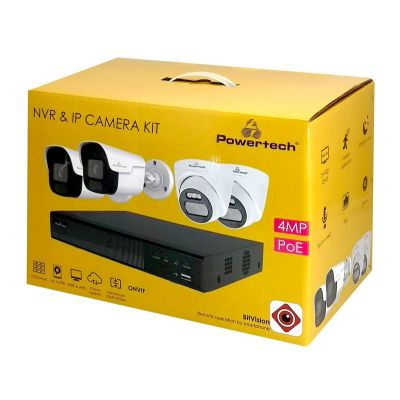 POWERTECH NVR καταγραφικό με 4 κάμερες PT-1233, 4K, 4MP, 9 κανάλια | Καταγραφικά στο smart-tech.gr