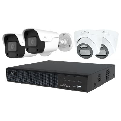 POWERTECH NVR καταγραφικό με 4 κάμερες PT-1233, 4K, 4MP, 9 κανάλια | Καταγραφικά στο smart-tech.gr