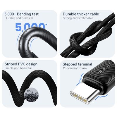 USAMS καλώδιο USB-C σε USB US-SJ688, 15W, 480Mbps, 1m, μαύρο | Καλώδια USB-C (Type-C) στο smart-tech.gr