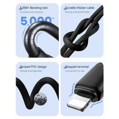 USAMS καλώδιο Lightning σε USB-C US-SJ692, 30W, 480Mbps, 1m, λευκό | Καλώδια USB-C (Type-C) στο smart-tech.gr