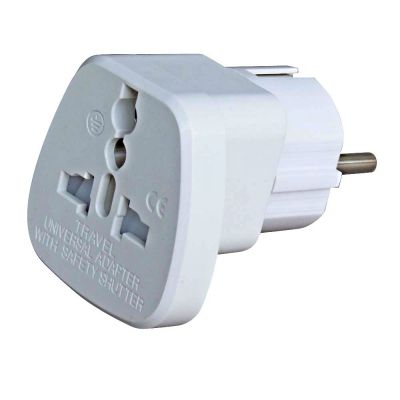 POWERTECH αντάπτορας PT-350 από german type σε universal, copper | Αντάπτορες Ρεύματος στο smart-tech.gr
