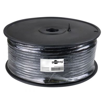 GOOBAY καλώδιο F/UTP CAT 5e 57294, CCA, AWG 24/1, 100m, μαύρο | Καλώδια δικτύου στο smart-tech.gr