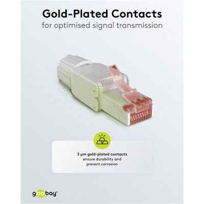 GOOBAY βύσμα RJ45 65942, CAT 6 UTP, tool-free, λευκό | Καλώδια δικτύου στο smart-tech.gr