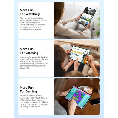 TECLAST tablet P30, 10.1", 4/64GB, Android 14, 6000mAh, μπλε | TABLETS στο smart-tech.gr