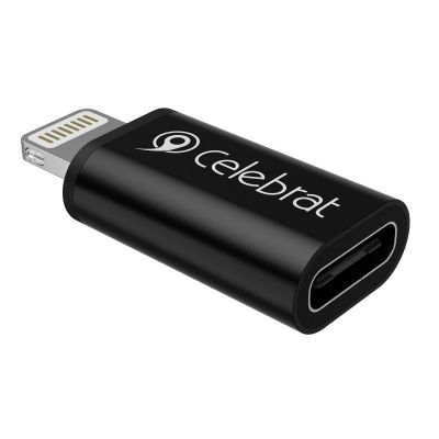 CELEBRAT αντάπτορας Lightning σε USB-C CA-03, 2A, 480Mbps, μαύρος | Καλώδια USB-C (Type-C) στο smart-tech.gr
