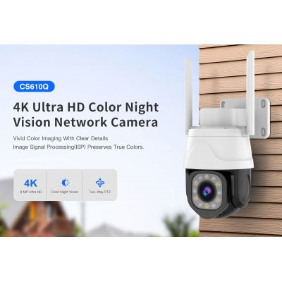 VSTARCAM smart κάμερα CS610Q, 4K/8MP, WiFi, PTZ, SD, IP66 | Διαδικτυακές IP Κάμερες στο smart-tech.gr