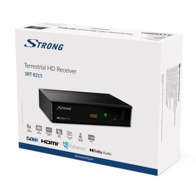 STRONG ψηφιακός δέκτης SRT8215 με τηλεχειριστήριο, DVB-T2, HEVC | Κεραίες Τηλεόρασης στο smart-tech.gr
