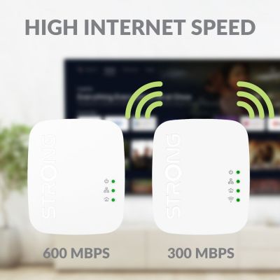 STRONG Powerline Kit POWERLWF600DUOMINI, 600Mbps, 300Mbps WiFi, 2τμχ | Access Points - WiFi Extenders στο smart-tech.gr