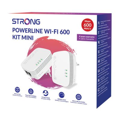 STRONG Powerline Kit POWERLWF600DUOMINI, 600Mbps, 300Mbps WiFi, 2τμχ | Access Points - WiFi Extenders στο smart-tech.gr
