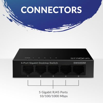STRONG switch SW5000M, 5x Gigabit θύρες, 1000Mbps | Switches στο smart-tech.gr