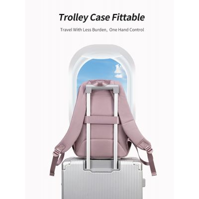 CHANTRIA γυναικεία τσάντα πλάτης CB00649 με θήκη laptop 14", 14.3L, μωβ | Τσάντες & Σακίδια καθημερινής χρήσης στο smart-tech.gr