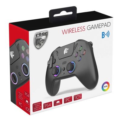 ROAR ασύρματο gamepad RR-0023, Switch/PS4/PC/iOS/Android, Bluetooth, μαύρο | GAMING Χειριστήρια (Gamepads) στο smart-tech.gr