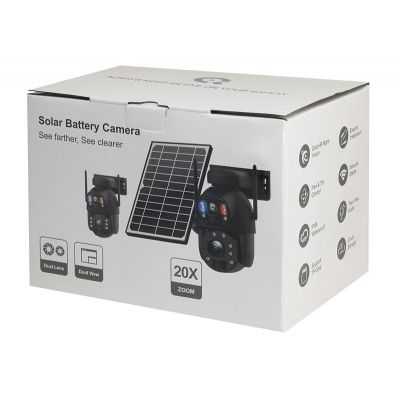 SECTEC smart ηλιακή κάμερα ST-5986M, 3MP dual lens, 20x zoom, WiFi, SD, PTZ | Διαδικτυακές IP Κάμερες στο smart-tech.gr