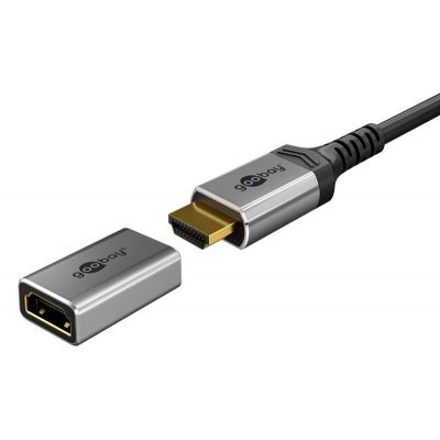 GOOBAY αντάπτορας HDMI 72008, Ethernet, 8K/60Hz, 4K/120Hz, 48 Gbps, γκρι | Λοιπά Καλώδια, Adaptors & Μετατροπείς στο smart-tech.gr