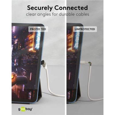 GOOBAY αντάπτορας USB-C 74442, γωνιακός 90°, USB4, 240W, 40Gbps, 8K, γκρι | Καλώδια USB-C (Type-C) στο smart-tech.gr