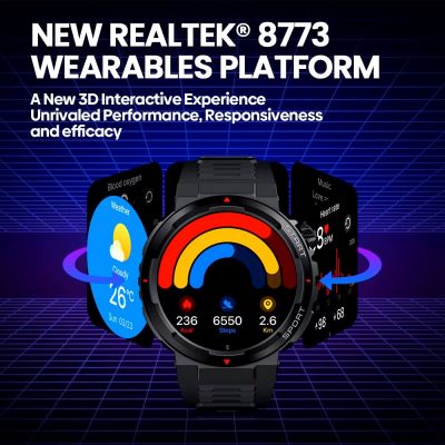 ZEBLAZE smartwatch Ares 3 Plus, heart rate, 1.43" AMOLED, IP68, μαύρο | Smartwatches & Activity Trackers στο smart-tech.gr
