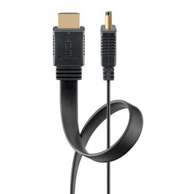 GOOBAY καλώδιο HDMI 2.0 με Ethernet 61281, flat, 18Gbit/s, 4K, 5m, μαύρο | Λοιπά Καλώδια, Adaptors & Μετατροπείς στο smart-tech.gr