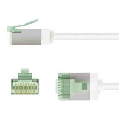 GOOBAY καλώδιο δικτύου 74363, CAT 8.1 U/FTP, slim, copper, 2000MHz, 5m, λευκό | Καλώδια δικτύου στο smart-tech.gr
