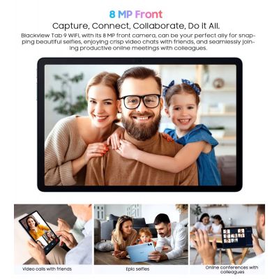 BLACKVIEW tablet Tab 9 WiFi, 11", 6/256GB, Android 14, 8200mAh, γκρι | TABLETS στο smart-tech.gr