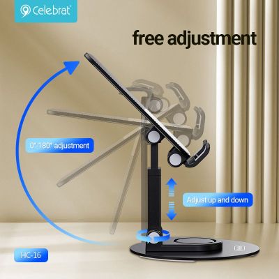 CELEBRAT βάση smartphone/tablet HC-16, foldable, μαύρη | ΒΑΣΕΙΣ ΣΤΗΡΙΞΗΣ στο smart-tech.gr