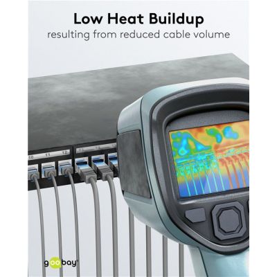 GOOBAY καλώδιο δικτύου 74219, CAT 6A U/UTP, slim, copper, 500MHz, 0.15m, γκρι | Καλώδια δικτύου στο smart-tech.gr