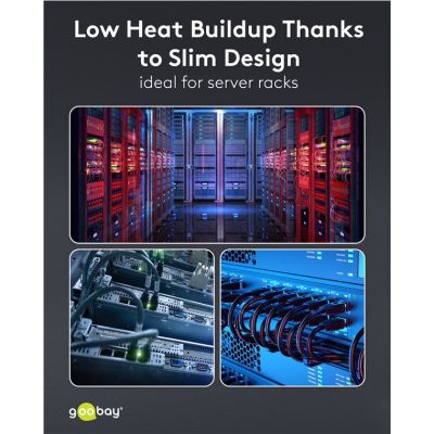 GOOBAY καλώδιο δικτύου 74285, CAT 6A U/UTP, slim, copper, 500MHz, 0.5m, λευκό | Καλώδια δικτύου στο smart-tech.gr