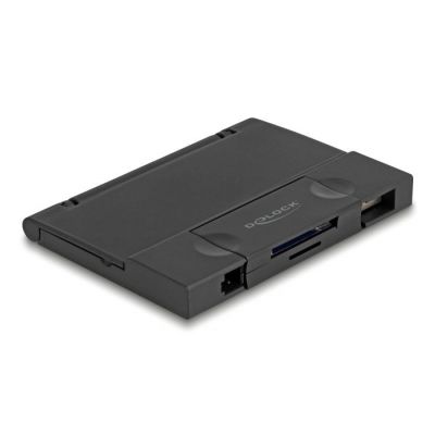 DELOCK card reader 91014 για SD & micro SD, με θήκη, USB/USB-C, 5Gbps, μαύρο | CARD READERS στο smart-tech.gr