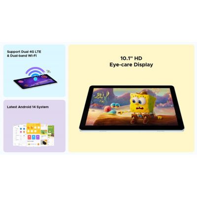 DOOGEE tablet T10W, 10.1", 4/128GB, 4G, Android 14, 8000mAh, μαύρο | TABLETS στο smart-tech.gr