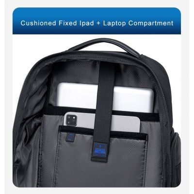 ARCTIC HUNTER τσάντα πλάτης B00682 με θήκη laptop 15.6", USB, λουκέτο TSA, 23.5L, μαύρη | Τσάντες & Σακίδια καθημερινής χρήσης στο smart-tech.gr