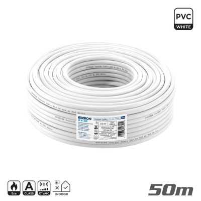 ΚΑΛΩΔΙΟ Coaxial ICX-50 CCS AL Eca PVC Λευκό 50m | ΚΕΡΑΙΑΣ στο smart-tech.gr