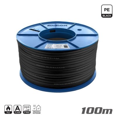 ΚΑΛΩΔΙΟ Coaxial OCX-100 CU AL Fca PE Μαύρο 100m | ΚΕΡΑΙΑΣ στο smart-tech.gr