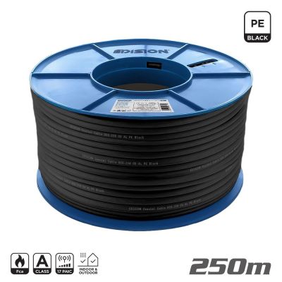 ΚΑΛΩΔΙΟ Coaxial OCX-250 CU AL Fca PE Μαύρο 250m | ΚΕΡΑΙΑΣ στο smart-tech.gr