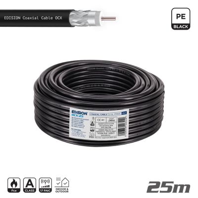 ΚΑΛΩΔΙΟ Coaxial OCX-25 CU AL Fca PE Μαύρο 25m | ΚΕΡΑΙΑΣ στο smart-tech.gr