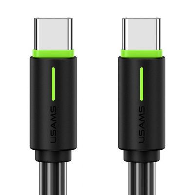 USAMS καλώδιο USB-C US-SJ734, 60W, 480Mbps, 1m, μαύρο | Καλώδια USB-C (Type-C) στο smart-tech.gr