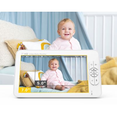 POWERTECH ενδοεπικοινωνία μωρού PT-1345 με κάμερα & οθόνη 7", 1080p, PTZ | Διαδικτυακές IP Κάμερες στο smart-tech.gr