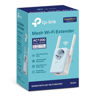 TP-LINK WiFi range extender RE365 με Passthrough, AC1200 1200Mbps, Ver. 3.0 | Access Points - WiFi Extenders στο smart-tech.gr
