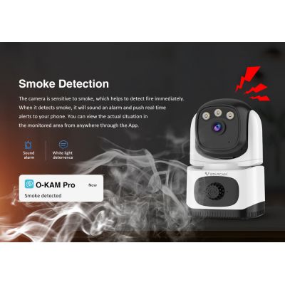 VSTARCAM smart κάμερα CS995M με ανιχνευτή καπνού/αερίου, 3MP, WiFi, PTZ, SD | Διαδικτυακές IP Κάμερες στο smart-tech.gr