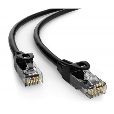POWERTECH καλώδιο δικτύου CAB-N401-5, Cat 6 U/UTP, CCA, 250Hz, 0.25m, μαύρο, 5τμχ | Καλώδια δικτύου στο smart-tech.gr