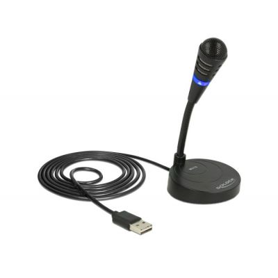 DELOCK USB μικρόφωνο 65868 με βάση και mute button | ΜΙΚΡΟΦΩΝΑ Η/Υ στο smart-tech.gr