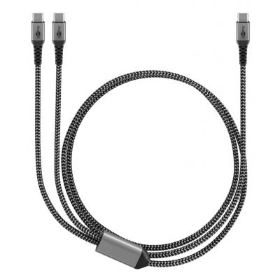 GOOBAY καλώδιο USB-C σε 2x USB-C 75739, 60W, 480Mbps, 1.5m, γκρι | Καλώδια USB-C (Type-C) στο smart-tech.gr